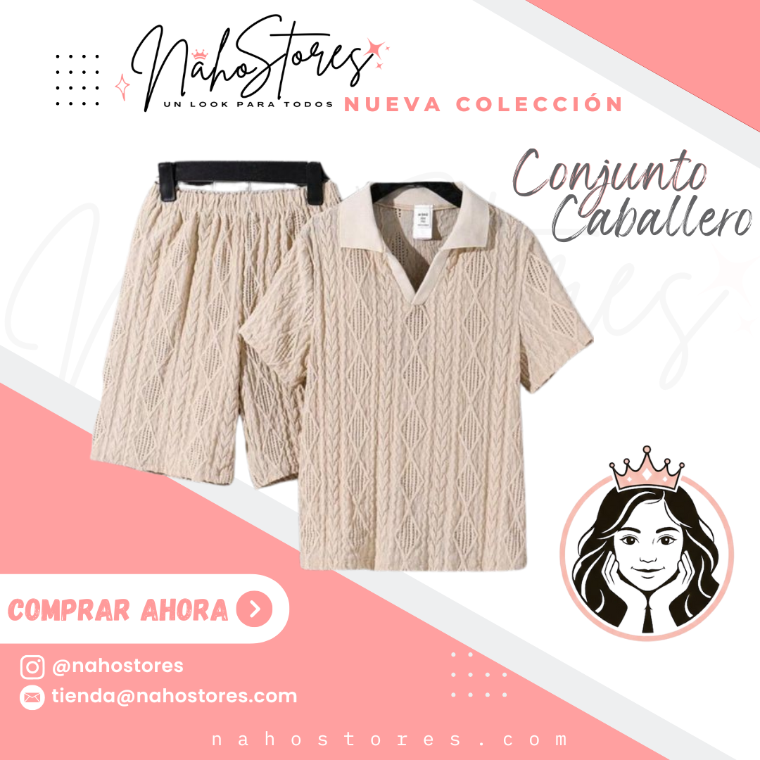 Conjunto Tejido Beige Caballero