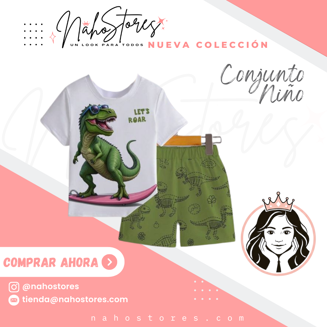 Conjunto Dinosaurio Verde
